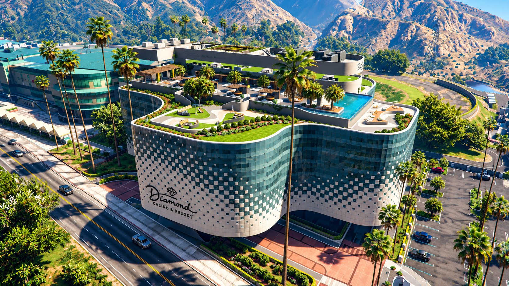 Le Diamond Casino & Resort vu du ciel